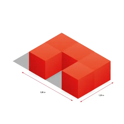 [5er Cubes für Fläche 120 x 180] 5er-Cube-Kombi