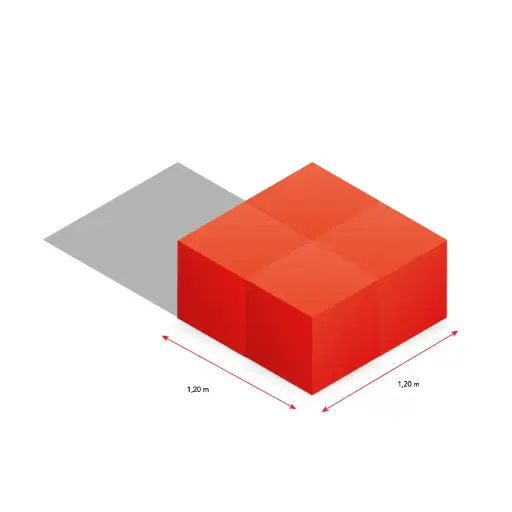 [4er Cubes für Fläche 120 x 120] 4er-Cube-Kombi