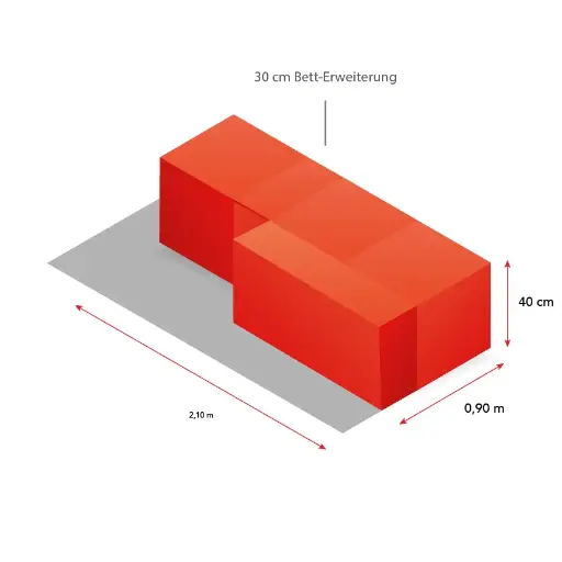 4er-Cube-Kombi mit 30 cm Betterweiterung