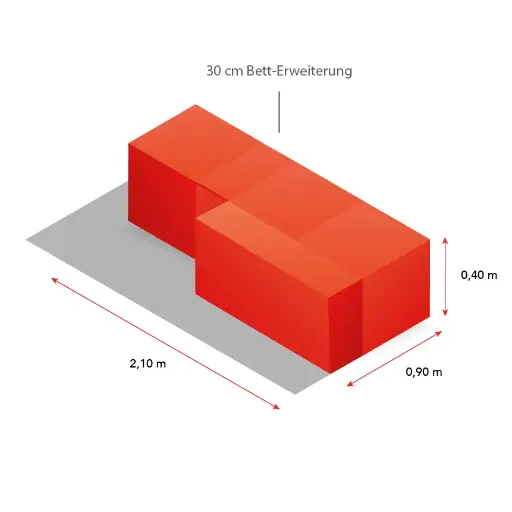 4er-Cube-Kombi mit 30 cm Betterweiterung