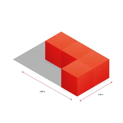 [4er Cubes für Fläche 120 x 180] 4er-Cube-Kombi