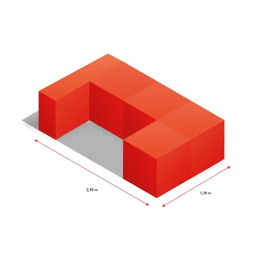 [5er Cube für Fläche 120 x 210] 5er-Cube-Kombi