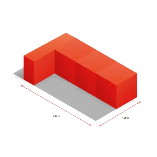 [4er Cubes für Fläche 120 x 210] 4er-Cube-Kombi