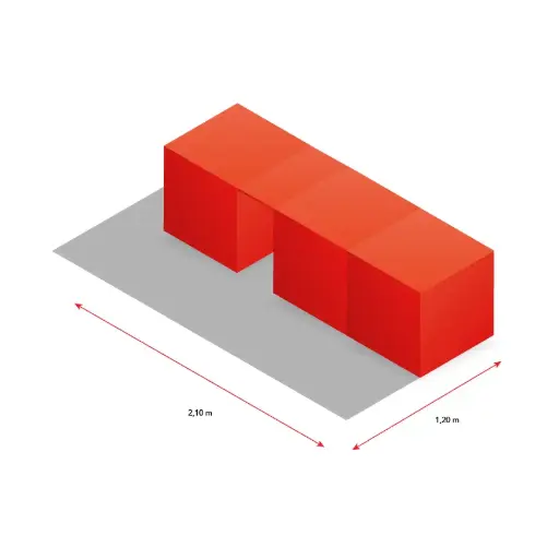 [3er Cubes für Fläche 120 x 210] 3er-Cube-Kombi
