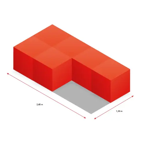 [6er Cubes für Fläche 120 x 240] 6er-Cube-Kombi